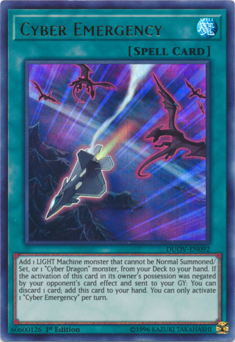 Cyber Emergency [DUOV-EN092] Ultra Rare | Odin's Place