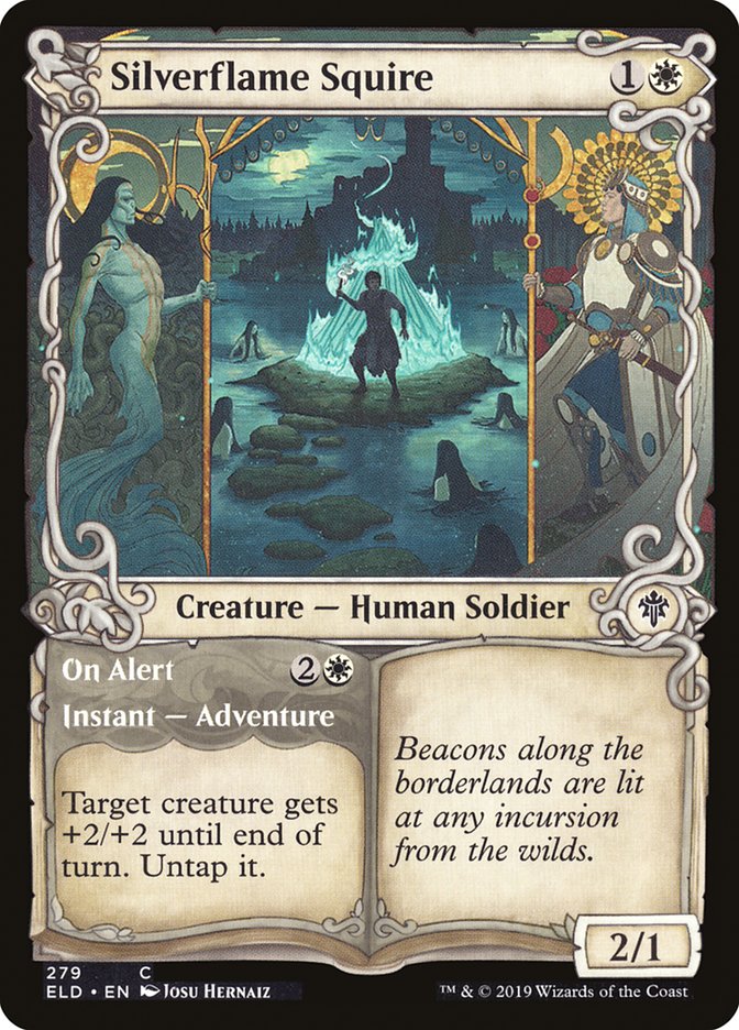 Silverflame Squire // On Alert (Showcase) [Throne of Eldraine] | Odin's Place