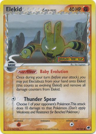 Elekid (48/101) (Delta Species) (Stamped) [EX: Dragon Frontiers] | Odin's Place