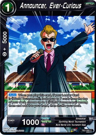 Announcer, Ever-Curious (TB2-066) [World Martial Arts Tournament] | Odin's Place