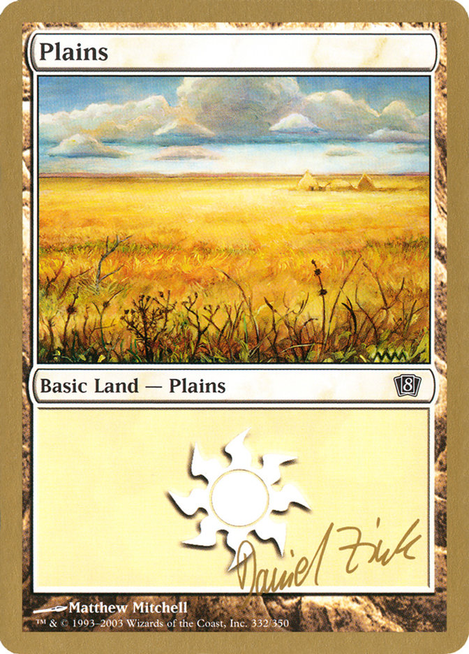 Plains (dz332) (Daniel Zink) [World Championship Decks 2003] | Odin's Place