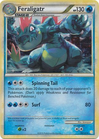 Feraligatr (20/123) (Cracked Ice Holo) [HeartGold & SoulSilver: Base Set] | Odin's Place