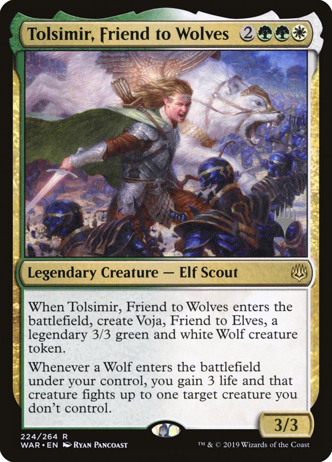 Tolsimir, Friend to Wolves (Promo Pack) [War of the Spark Promos] | Odin's Place