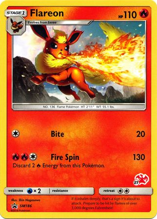 Flareon (SM186) (Charizard Stamp #27) [Battle Academy 2020] | Odin's Place