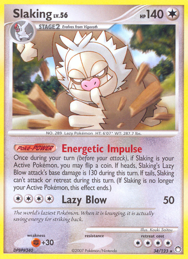 Slaking (34/123) [Diamond & Pearl: Mysterious Treasures] | Odin's Place