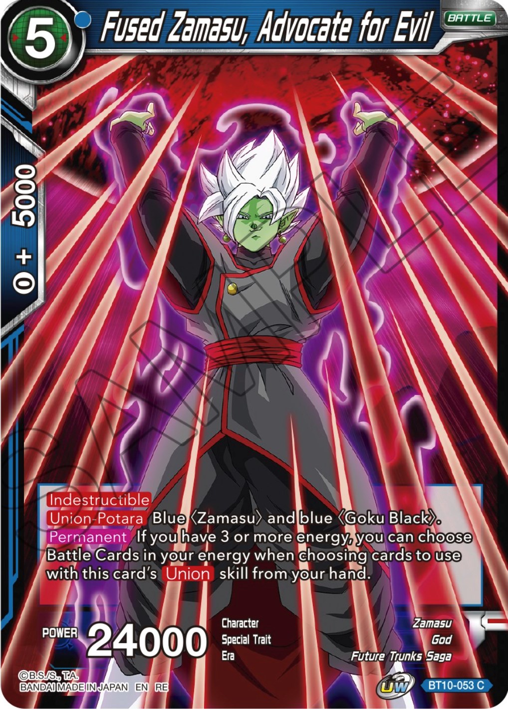 Fused Zamasu, Advocate for Evil (Reprint) (BT10-053) [Ultimate Deck 2023] | Odin's Place