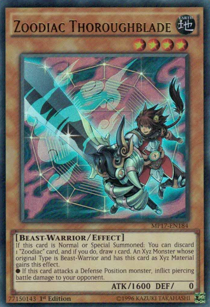 Zoodiac Thoroughblade [MP17-EN184] Ultra Rare | Odin's Place