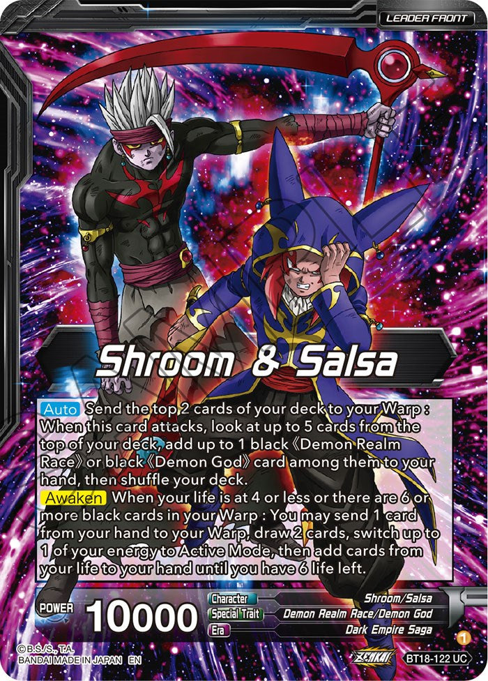 Shroom & Salsa // Demon God Shroom & Salsa, Deadly Genius (BT18-122) [Dawn of the Z-Legends Prerelease Promos] | Odin's Place