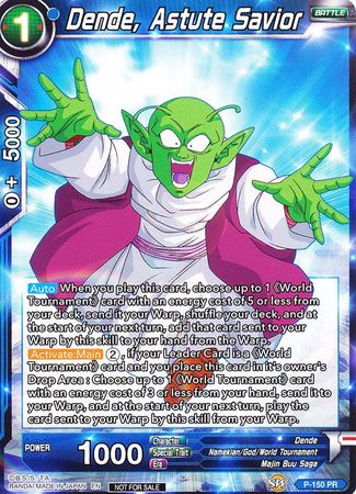 Dende, Astute Savior (Power Booster) (P-150) [Promotion Cards] | Odin's Place