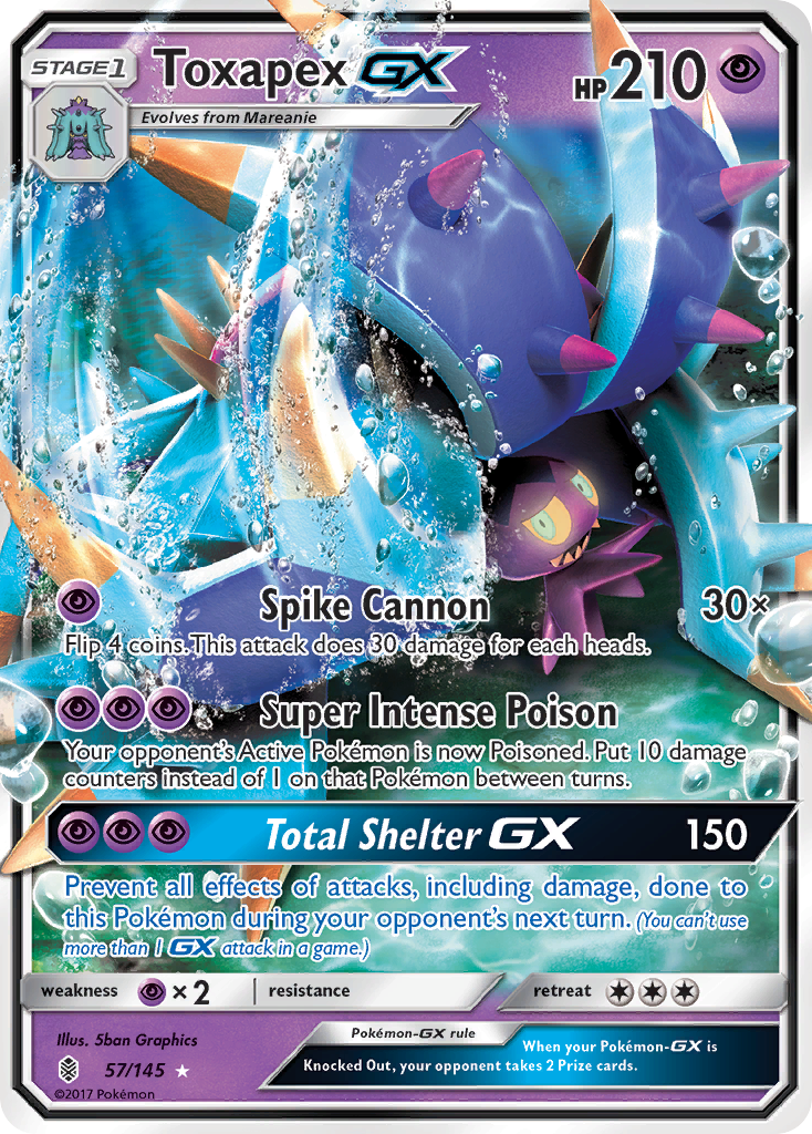 Toxapex GX (57/145) [Sun & Moon: Guardians Rising] | Odin's Place