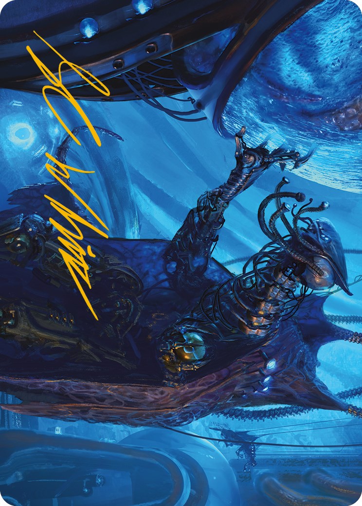 Atmosphere Surgeon Art Card (Gold-Stamped Signature) [Phyrexia: All Will Be One Art Series] | Odin's Place