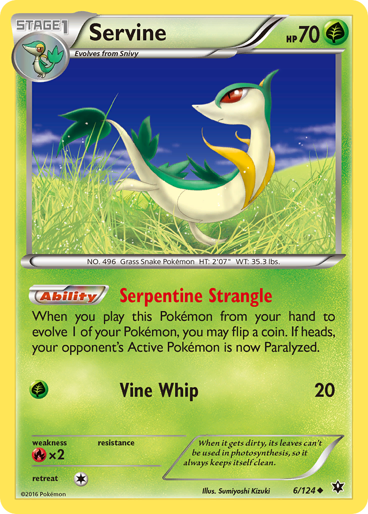Servine (6/124) [XY: Fates Collide] | Odin's Place