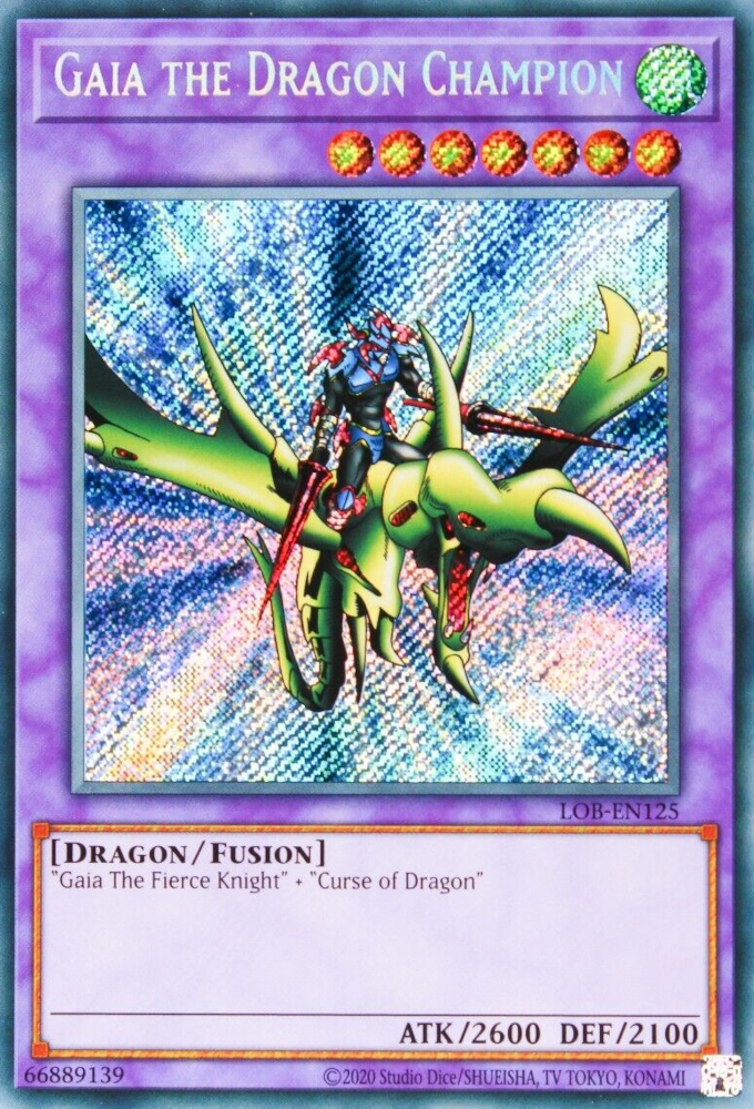 Gaia the Dragon Champion (25th Anniversary) [LOB-EN125] Secret Rare | Odin's Place