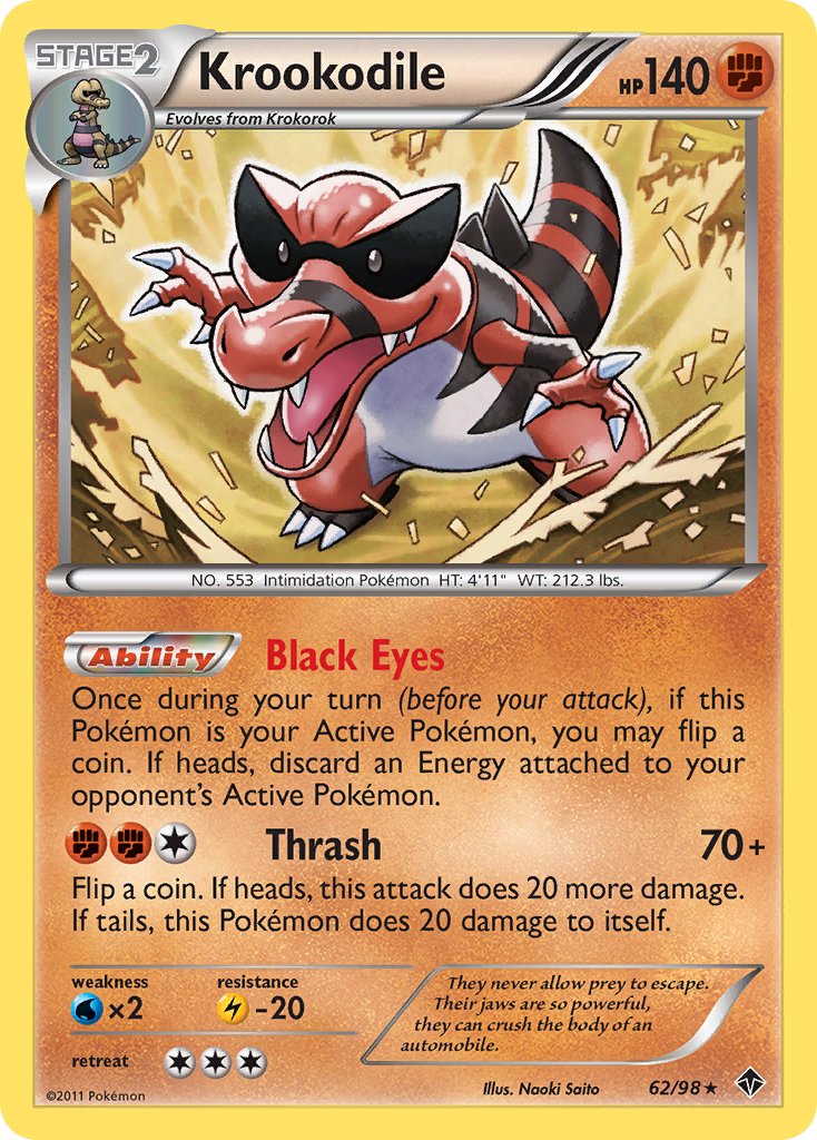 Krookodile (62/98) (Theme Deck Exclusive) [Black & White: Emerging Powers] | Odin's Place