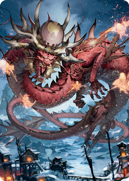 Atsushi, the Blazing Sky 2 Art Card [Kamigawa: Neon Dynasty Art Series] | Odin's Place