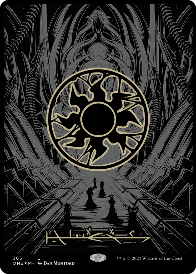 Plains (365) (Oil Slick Raised Foil) [Phyrexia: All Will Be One] | Odin's Place