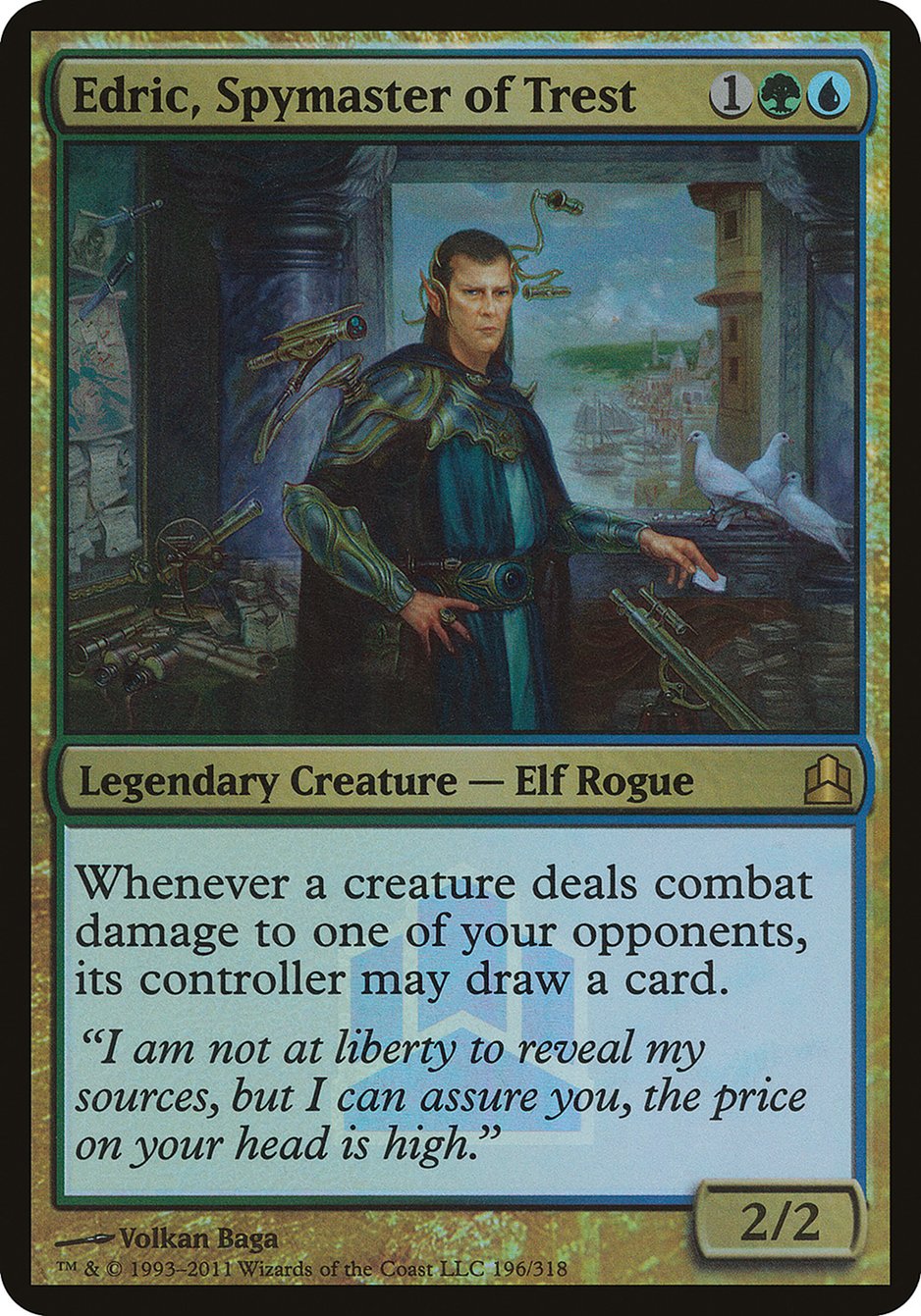 Edric, Spymaster of Trest (196) (Launch) (Oversized) [Commander 2011 Oversized] | Odin's Place