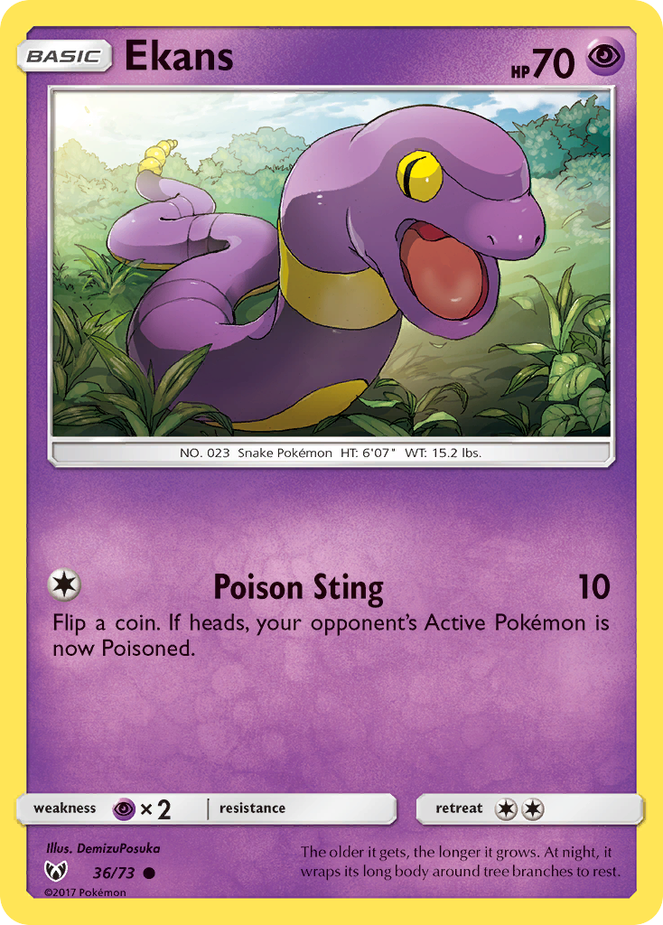 Ekans (36/73) [Sun & Moon: Shining Legends] | Odin's Place