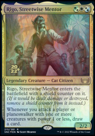 Rigo, Streetwise Mentor [Streets of New Capenna Prerelease Promos] | Odin's Place