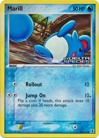 Marill (76/113) (Stamped) [EX: Delta Species] | Odin's Place