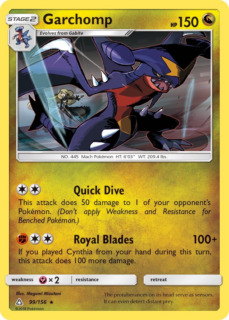 Garchomp (99/156) (Cracked Ice Holo) (Theme Deck Exclusive) [Sun & Moon: Ultra Prism] | Odin's Place