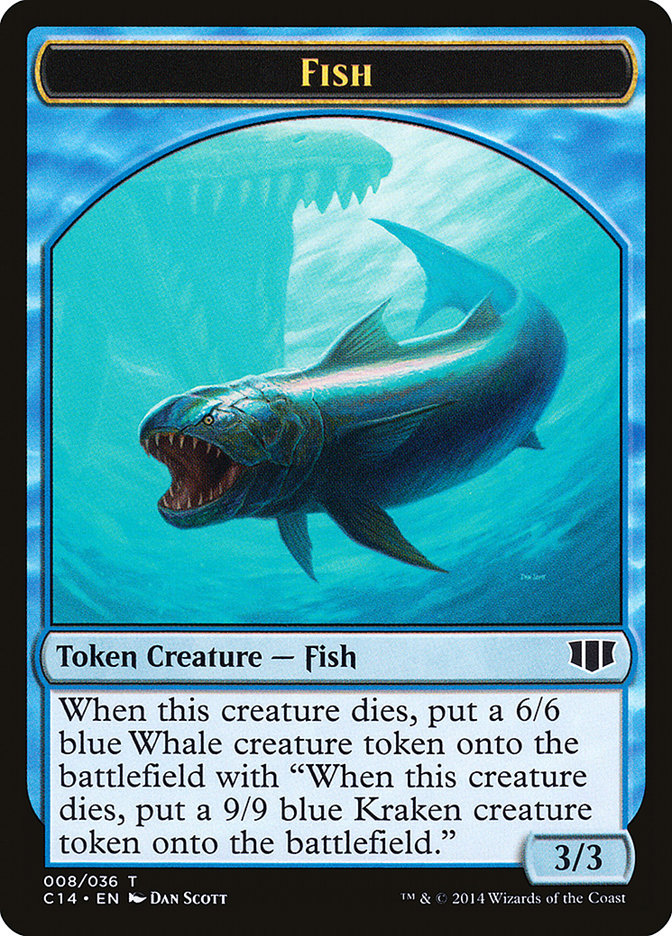 Fish // Zombie (011/036) Double-Sided Token [Commander 2014 Tokens] | Odin's Place