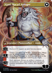 Ajani, Nacatl Pariah // Ajani, Nacatl Avenger (Borderless) (Textured Foil) [Modern Horizons 3] | Odin's Place
