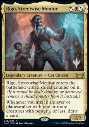 Rigo, Streetwise Mentor (Promo Pack) [Streets of New Capenna Promos] | Odin's Place