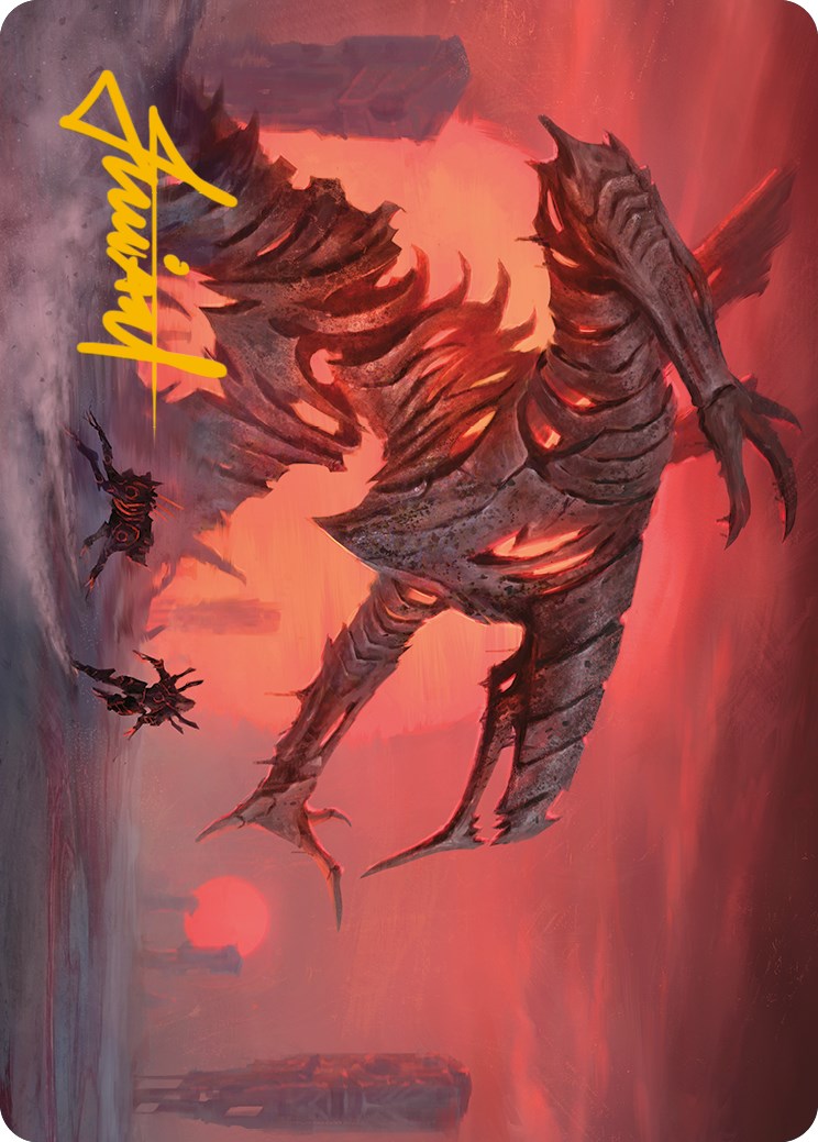 Red Sun's Zenith Art Card (Gold-Stamped Signature) [Phyrexia: All Will Be One Art Series] | Odin's Place