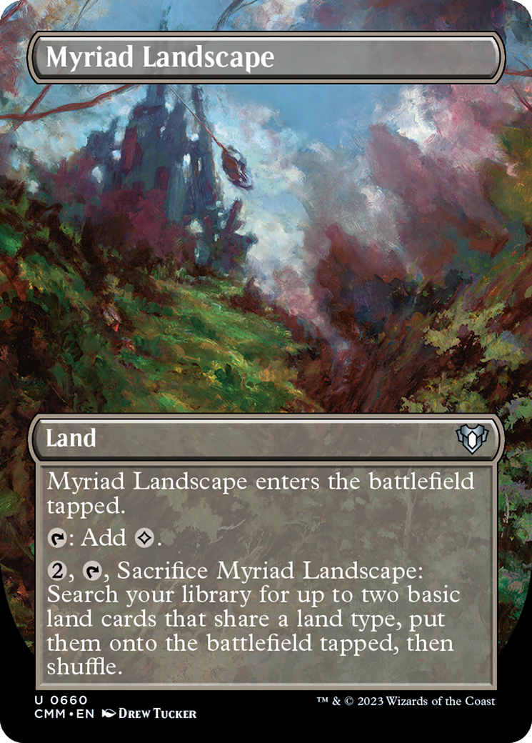 Myriad Landscape (Borderless Alternate Art) [Commander Masters] | Odin's Place