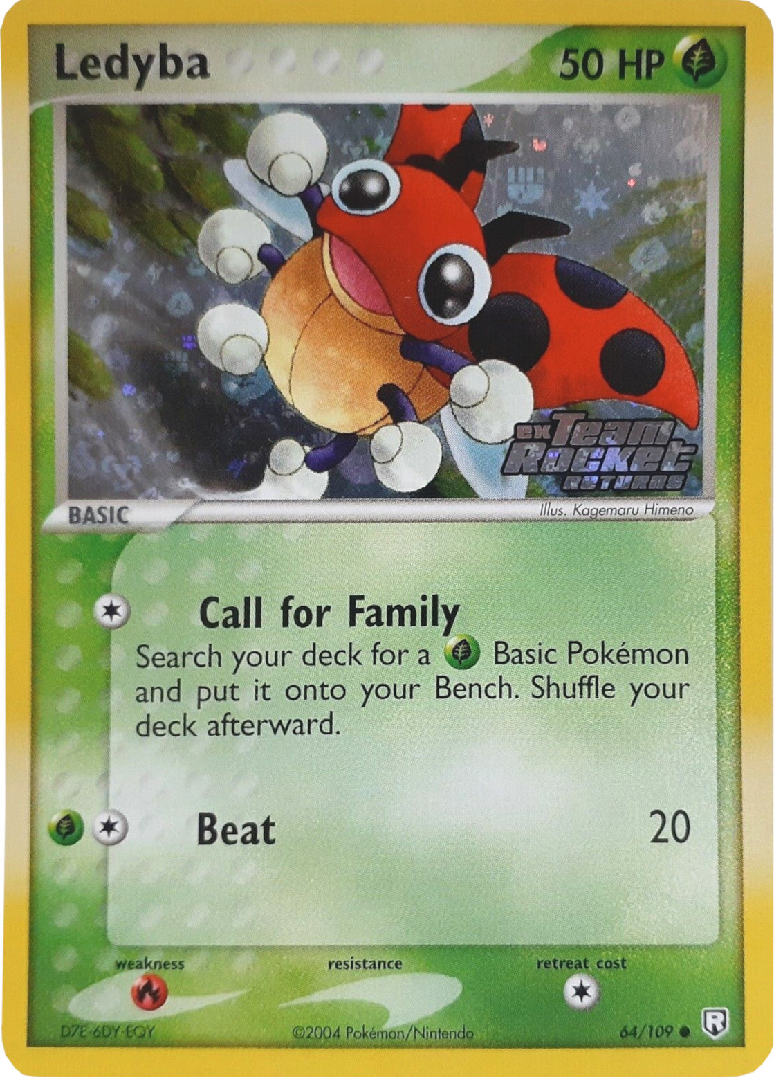 Ledyba (64/109) (Stamped) [EX: Team Rocket Returns] | Odin's Place