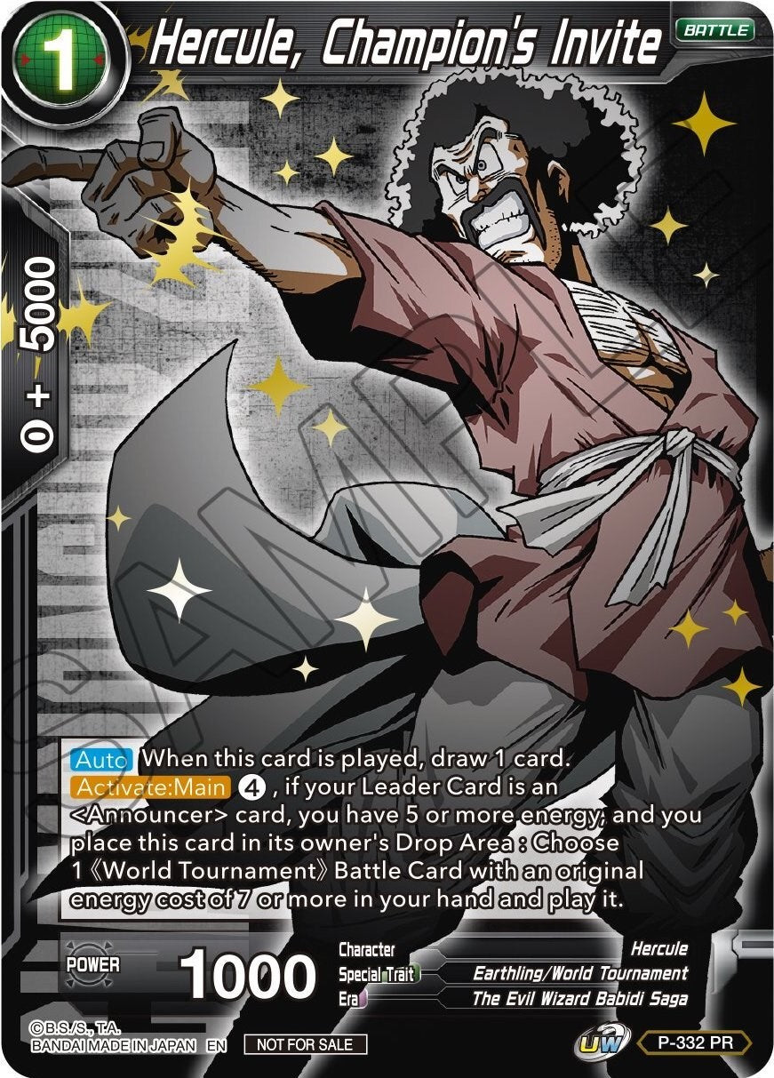 Hercule, Champion's Invite (Gold Stamped) (P-332) [Tournament Promotion Cards] | Odin's Place
