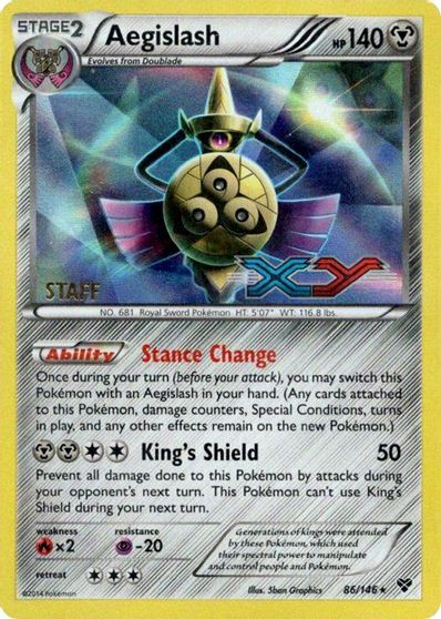 Aegislash (86/146) (Staff Prerelease Promo) [XY: Black Star Promos] | Odin's Place