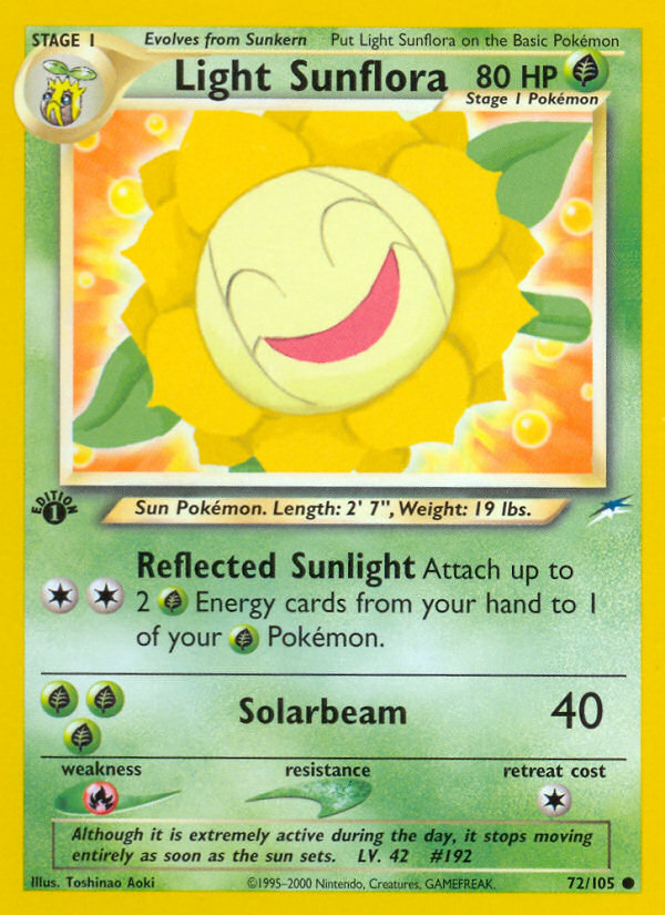 Light Sunflora (72/105) [Neo Destiny 1st Edition] | Odin's Place