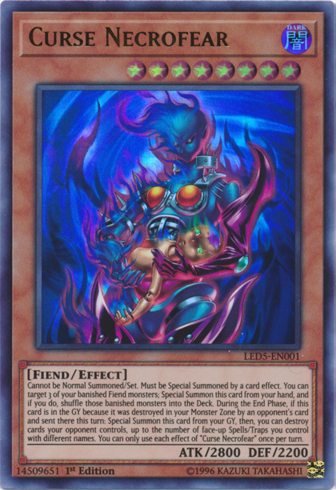 Curse Necrofear [LED5-EN001] Ultra Rare | Odin's Place