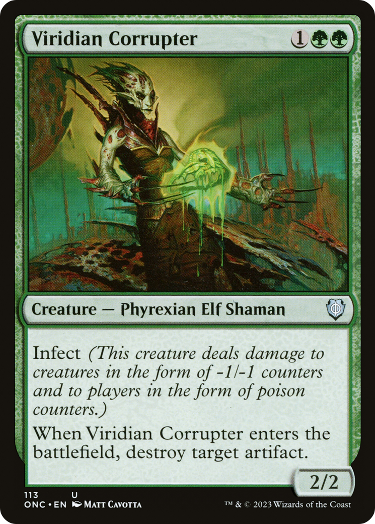 Viridian Corrupter [Phyrexia: All Will Be One Commander] | Odin's Place