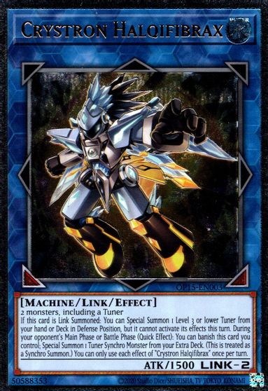 Crystron Halqifibrax [OP15-EN003] Ultimate Rare | Odin's Place