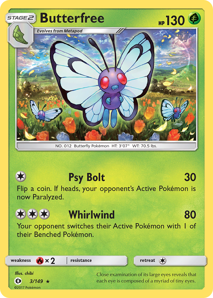 Butterfree (3/149) [Sun & Moon: Base Set] | Odin's Place