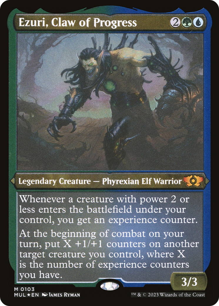 Ezuri, Claw of Progress (Foil Etched) [Multiverse Legends] | Odin's Place