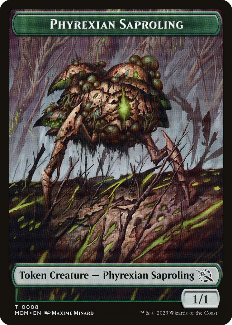 Treasure (20) // Phyrexian Saproling Double-Sided Token [March of the Machine Tokens] | Odin's Place