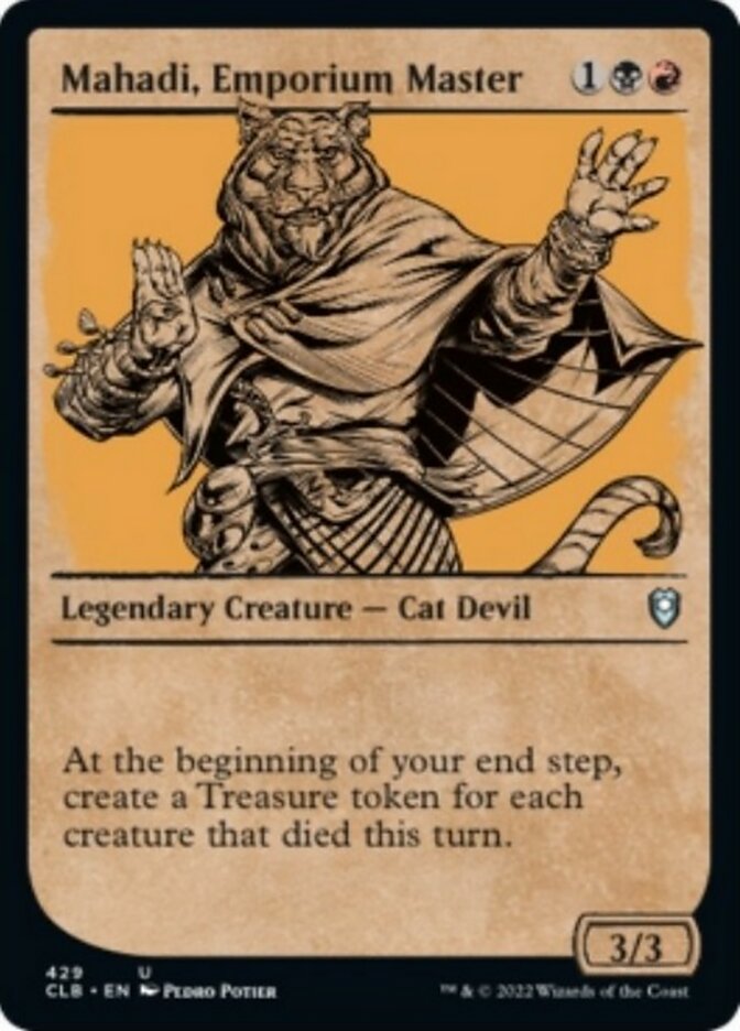 Mahadi, Emporium Master (Showcase) [Commander Legends: Battle for Baldur's Gate] | Odin's Place