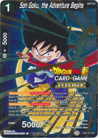 Son Goku, the Adventure Begins (BT6-107) [Judge Promotion Cards] | Odin's Place