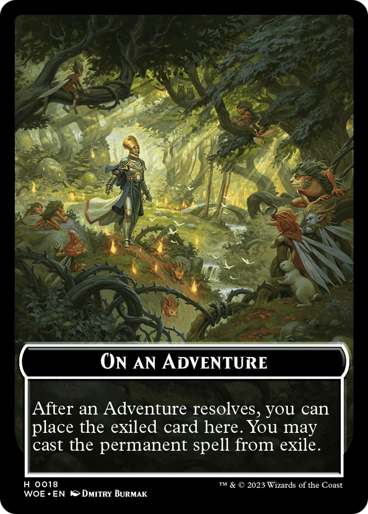 Wicked Role / Cursed Role // Emblem - On An Adventure Double-Sided Token [Wilds of Eldraine Tokens] | Odin's Place