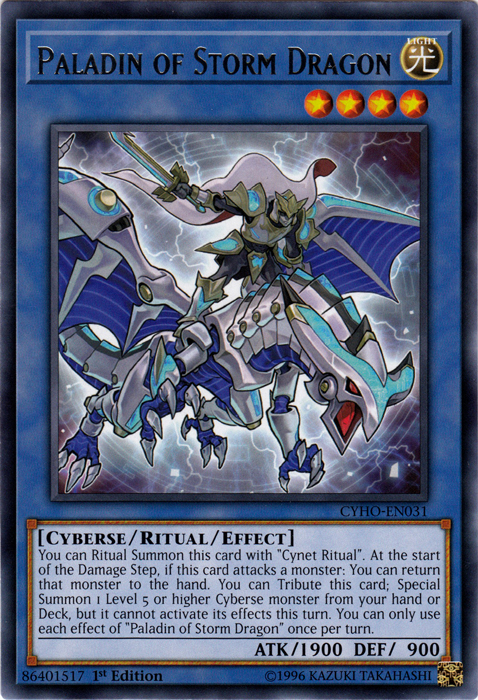 Paladin of Storm Dragon [CYHO-EN031] Rare | Odin's Place