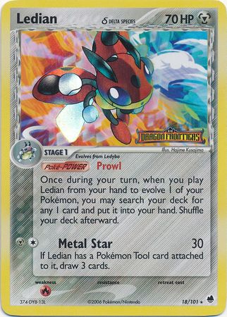 Ledian (18/101) (Delta Species) (Stamped) [EX: Dragon Frontiers] | Odin's Place