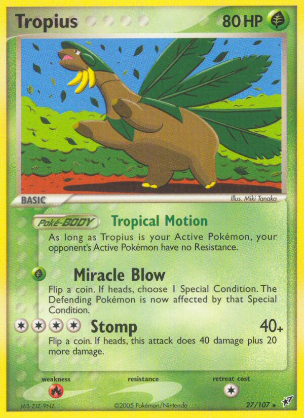 Tropius (27/107) [EX: Deoxys] | Odin's Place