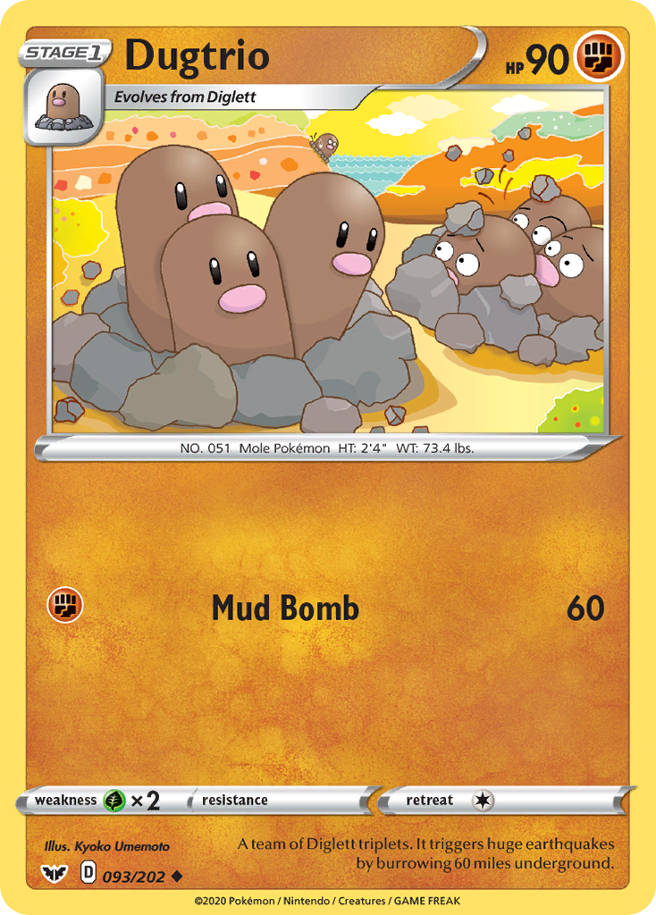Dugtrio (093/202) [Sword & Shield: Base Set] | Odin's Place