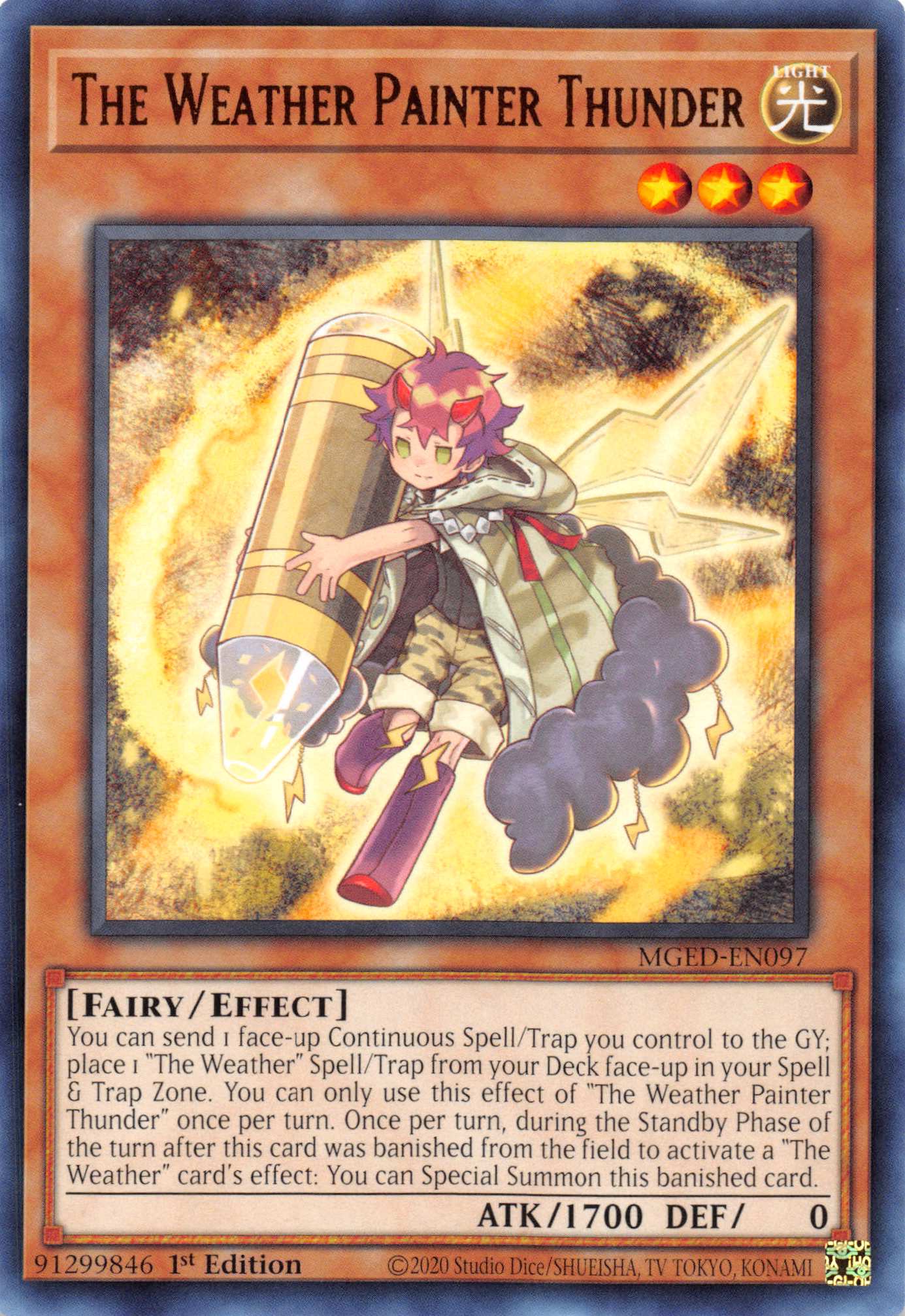 The Weather Painter Thunder [MGED-EN097] Rare | Odin's Place
