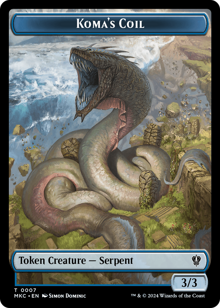 Tentacle // Koma's Coil Double-Sided Token [Murders at Karlov Manor Commander Tokens] | Odin's Place