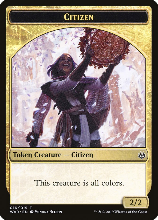 Citizen Token (16) [War of the Spark Tokens] | Odin's Place